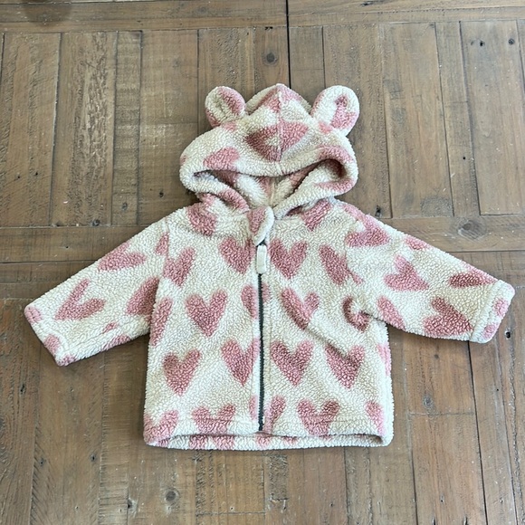 Hanna andersson heart marshmallow fleece jacket - Picture 1 of 7